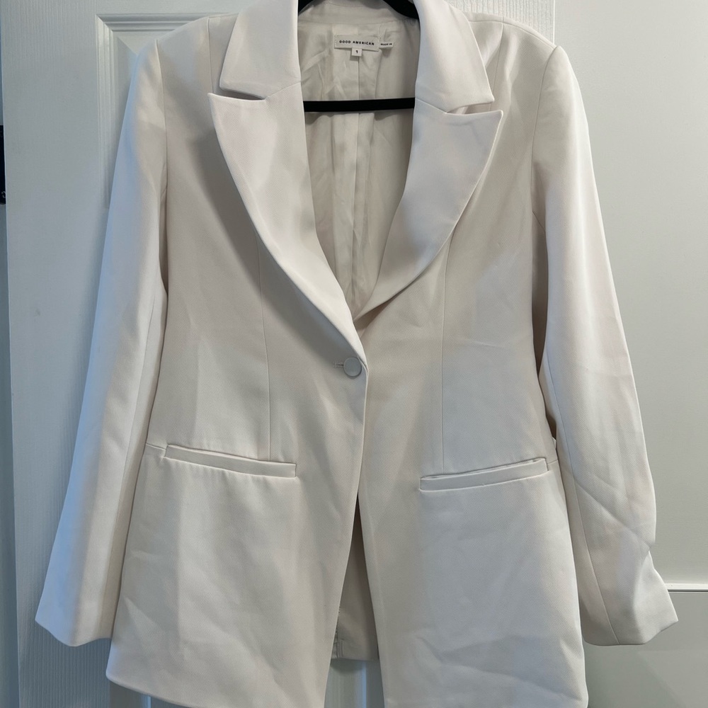 Good American Cream Blazer